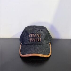 Miu Miu Navy and Brown Hat